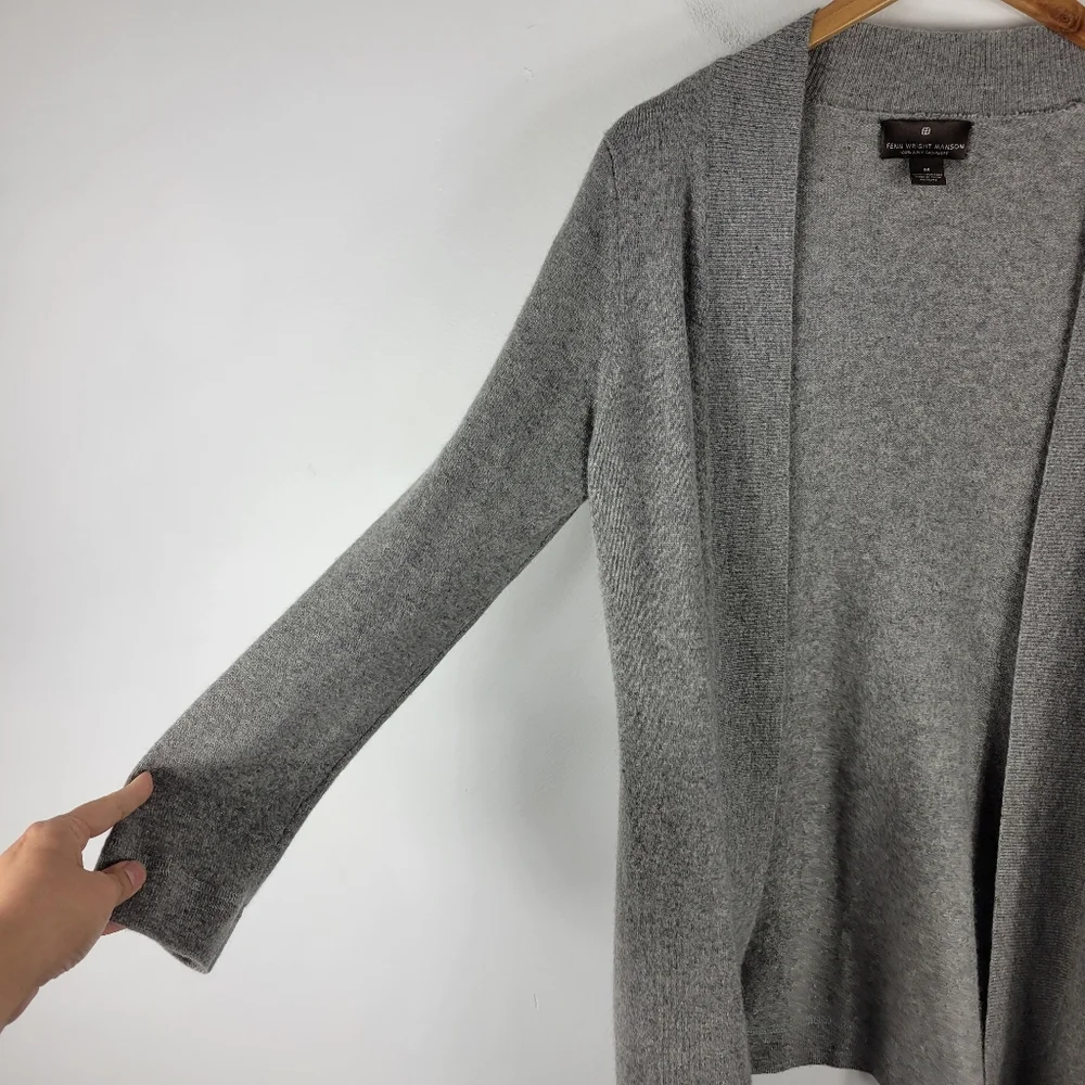 Fenn Wright Manson 100% Cashmere Open Front Long Line Cardigan Sweater